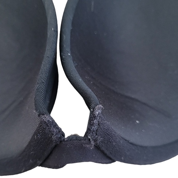 Aerie Perkier Push Up metal ring embellished bikini top black 32B - Picture 7 of 14